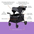 Baby Trend Expedition 2 In 1 Push Or Pull Stroller Wagon W  Canopy   open Box 