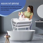 Portable Dog Bath Tub And Dog Washing Station  Collapsible Elevated Pet Tub  