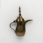 Engraved Brass Arabic Middle Eastern Coffee Pot Dallah W  Lid From Saudi Arabia