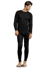 Mens 2 Pc Thermal Underwear Set Long Johns Set Knit Top Bottom Set