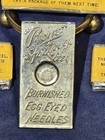 Antique 1912 Boye Needle Case   3 Nos Sealed Gem 24k Gold Eye Refill Sewing Lot 