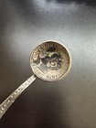 Vintage Ecuador 900 Silver Spoon Indigenous Man 1 Sucre 1928 Coin Handmade Toned