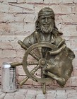 Art Deco 100  Real Hot Cast Bronze Sculpture For Wall Statue Figurine Figure