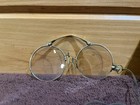 Antique 1 10 12k Gold Filled Pince Nez Eyeglasses Lorgnette Bifocals With Case