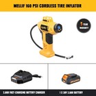 Cordless Tire Inflator Air Compressor Compatible With Dewalt 20v Max Battery    