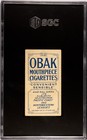 1910 Obak Cigarettes T212 Gurney Tacoma Nwl Graded Baseball Card Sgc 4