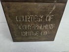 Vintage Tacony Palmyra Bridge Co Heavy Steel Metal Advertising Map Holder  Rare