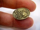 Vintage Cotton Is King Pin Brass Tone Metal Oval Slogan Lapel Hat Pin Cotton