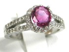 Pink Sapphire Ring 14k White Gold Halo Appraised Made In The Usa 20yrs On Ebay