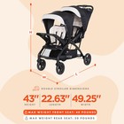 Baby Trend Sit N  Stand Double Stroller 2 0 Dlx   Modern Khaki  open Box 