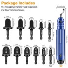 13x 1 4 -3 4  Hvac Swaging Tool Drill Bit Copper Pipe Expander Deburring Scraper