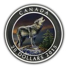 2015 Rcm Canada  20 The Wolf 1 Oz  9999 Fine Silver Colorized Proof Coin Ogp