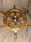 18   Vintage Wood Brass Ship Wheel Wooden Nautical Maritime Wall Item Best Gift