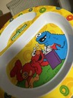 Sesame Street 123 Divided Plate Elmo Cookie Monster Melamine Kids Dish