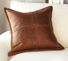 Genuine Real Leather Pillow Covers  Set Of 2  Whiskey Tan Squre  Rectangle