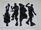 New 12-pack Video Gamer Themed Large Peel   Stick Wall Decals Black Set Of 2