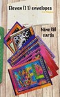 Laurel Burch Christmas Cards  lot Of 9 Cards   11 Envelopes W box  partial  new