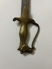 Tulwar Sword Saber Vintage Brass Sabre Handcrafted Rare Old Collectible