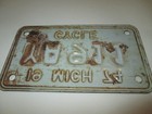 Vtg 1974 U S Motorcycle Michigan License Blue Plate With Expired Sticker Ya 911