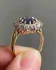 6 36 Ct Natural Blue Sapphire Diamonds Wedding Ring Solid 14k Yellow Gold All Sz