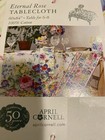April Cornell  Eternal Rose Spring Floral Tablecloth 60    X  102    Nwt