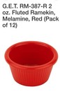 G e t  Rm-387-r Fluted Ramekin Melamine Red 10  2oz Perfect For Dips   Dipping 