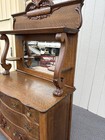 67260 Antique Victorian Oak Sideboard Server Cabinet With Mirror