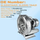 2hp Regenerative Blower 115v-120v 150cfm 2  Bsp 1 75kw Vacuum Pump 2lg5107aa21