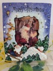 Ceramic Winter Holiday Christmas Santa Photo Frame 3d Multicolored Detailed