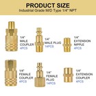 Air Hose Fittings 1 4  Npt Industrial Grade M d Type - Quick Connect Kit 45pcs