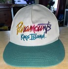 Vintage Paramount Kings Island Theme Park Teal White Trucker Hat Snapback Cap