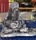 Michael Ricker Pewter Figurine Halloween Girl Carving Pumpkin Signed   98  1500
