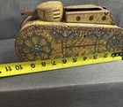 Vtg Marx Toy Company Tin Litho Us Army Tank Wind-up War Era Toy Usa Aa Rare