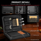 Leather Cigar Humidor Case Travel Box Cutters Punch Humidity Pack Gift Set Black