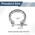 V Band Clamp 2 4 Inch 304 Stainless Steel V-band Bolt Clamp