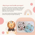 Reusable Newborn Cloth Diapers  Waterproof Washable Pocket Nappy  6 Diapers     