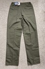 New Boy Scout Pants Mens Sz 34x36 Dark Olive Twill Canvas Trousers Flap Pockets
