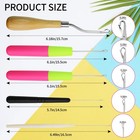 5pcs Latch Hook  Different Sizes Small Crochet Hooks Needle For Multicolor 