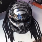 Predator Hand-painted Motorcycle Personality Helmet Laser Light Adult Helmet New