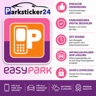 1x Easypark Sticker Vignette Sticker Rear Glass Windshield Parking App