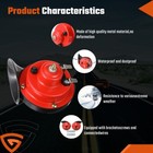 2x 12v 300db Super Loud Train Horn Waterproof Motorcycle Car Truck Suv Boat Red
