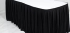 3 Pieces  14 Feet Each  Accordion Pleat Polyester Table 27 Inch Skirt