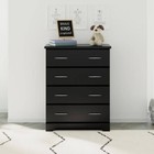 Storkcraft Dresser 39 76 hx30 91 wx16 73 d Rectangle Brookside 4-drawer Black
