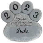 Dog Cat Personalized Paw Print Memorial Stone Pet Garden Cemetery Grave Marker
