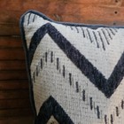 Blue And White Chevron 20    Pillow Throw - Zippered With Insert