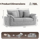 75 6  Cloud Boneless Sofa  Loveseat Couches With 4 Pillows  Modern Living Room 2