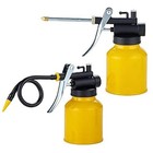 Professional 8 Oz Hand Pump Oiler Can With Metal And Long Flex Spout Design