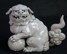 Antique Japan Shiro-bizen Ceramic Sculpture Shishi-koro Censer 1800 Kiln Art