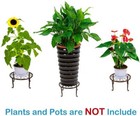 3 Pack Iron Potted Plant Stands 9 In Round Flower Pot Holder Heavy Duty 50lb
