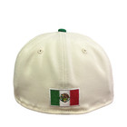  rare  Rooster With Mexico Flag Gallo New Era 59fifty Fitted Hat Ivory Cream Red